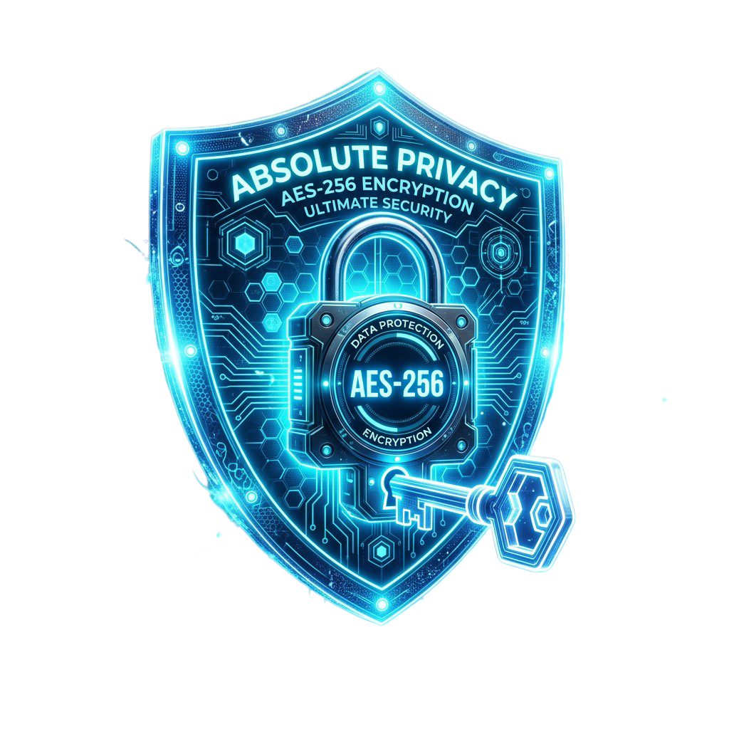 Secure AES encryption shield lock illustration